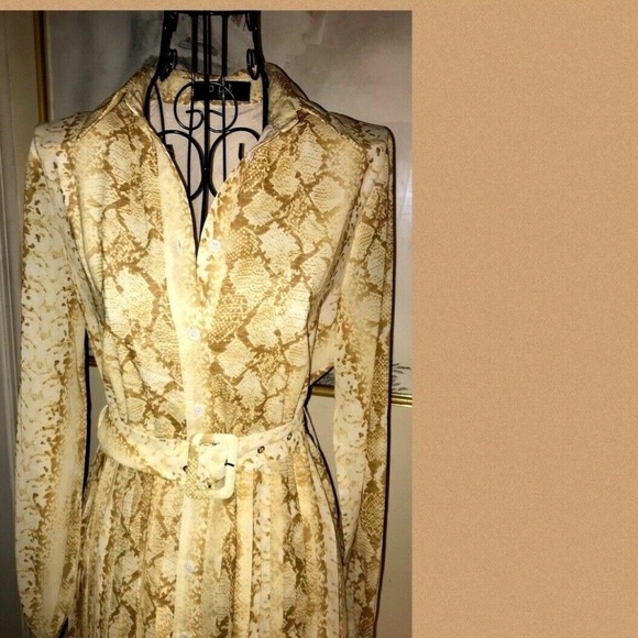 O.P.T SHIRT WAIST DRESS~PLEATED SKIRT~BELT~XS 4/6 - Picture 4 of 8